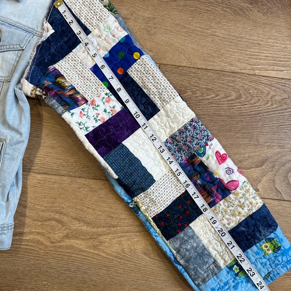 Quilt Sleeve Denim Jean Jacket - Picture 5 of 5